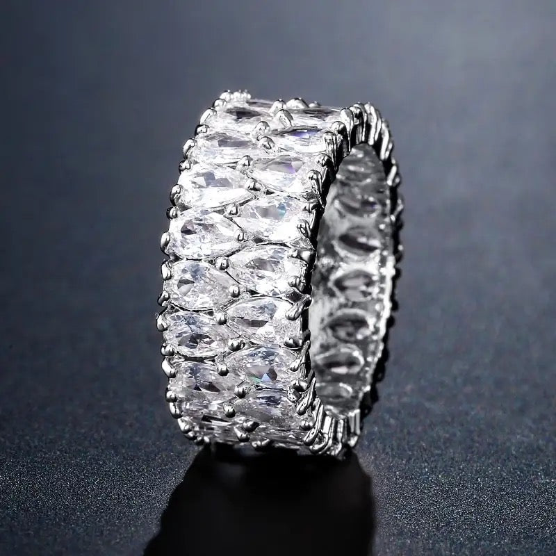 Teardrop Shape CZ Ring