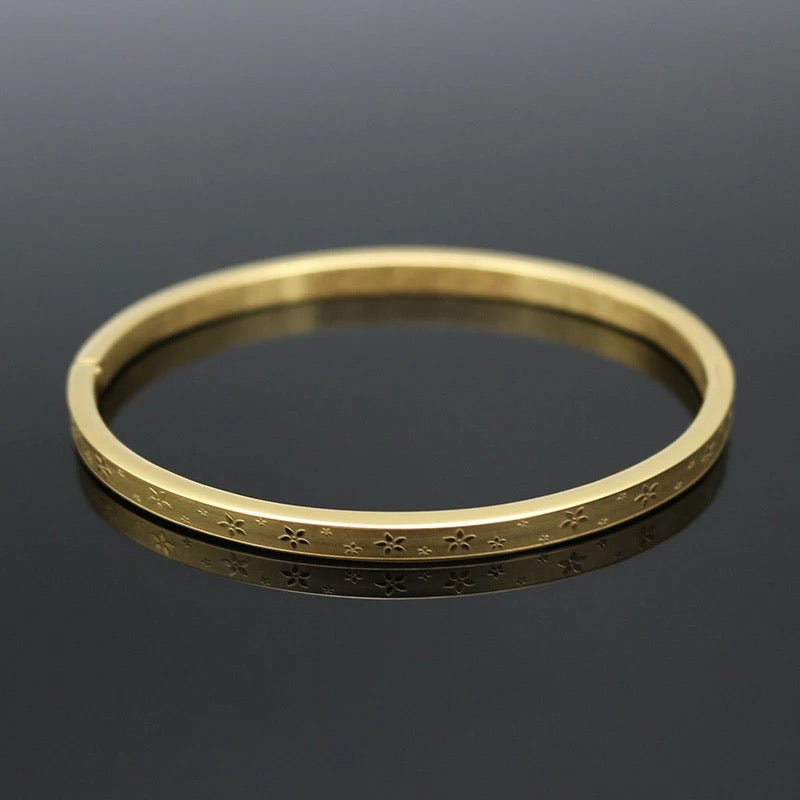 Gold Color Flower Bracelet