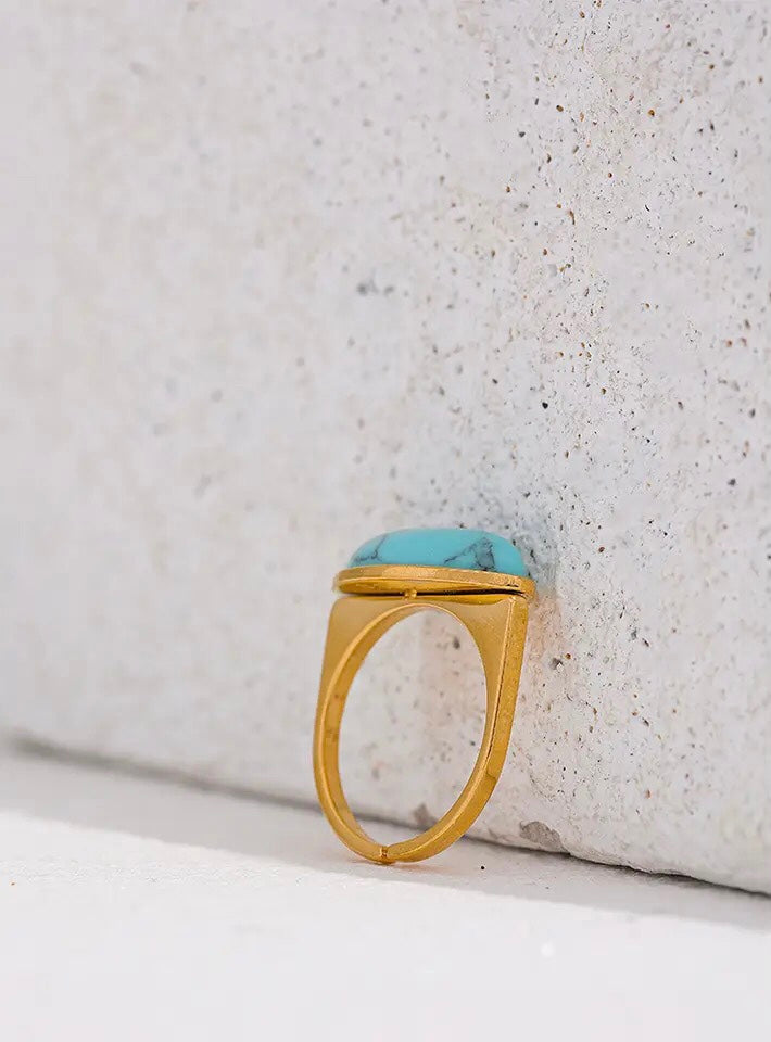 Natural Turquoise Stone Ring