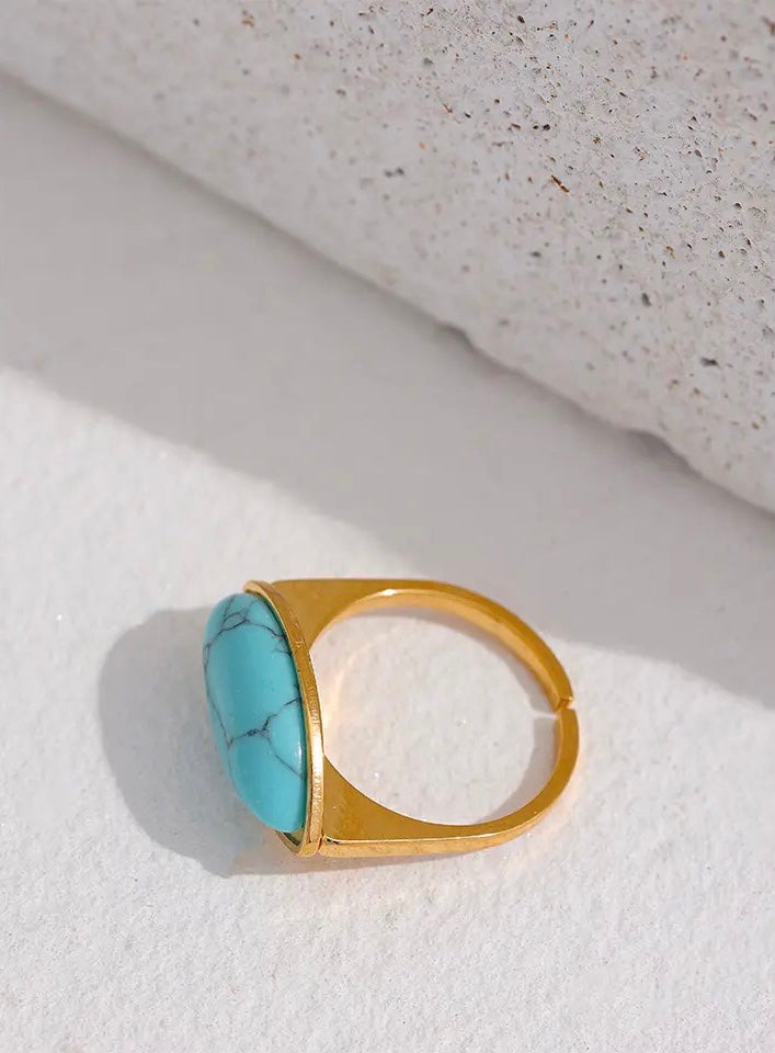 Natural Turquoise Stone Ring