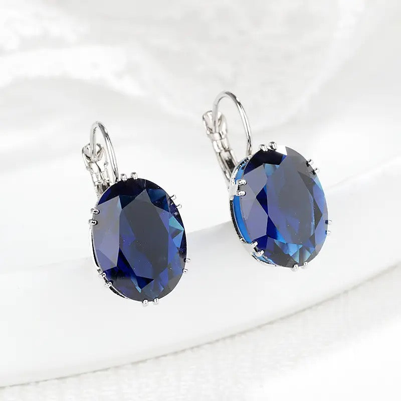 Simulated Sapphire Earrings