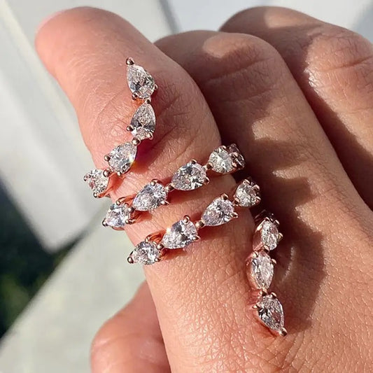 Rose Gold Color Snake Shape Ring