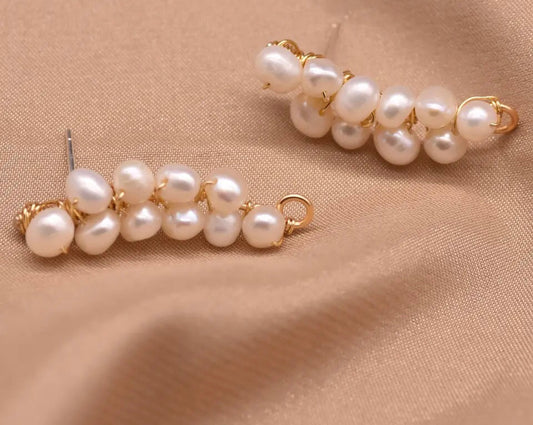 Pure Natural Freshwater Pearl Earrings
