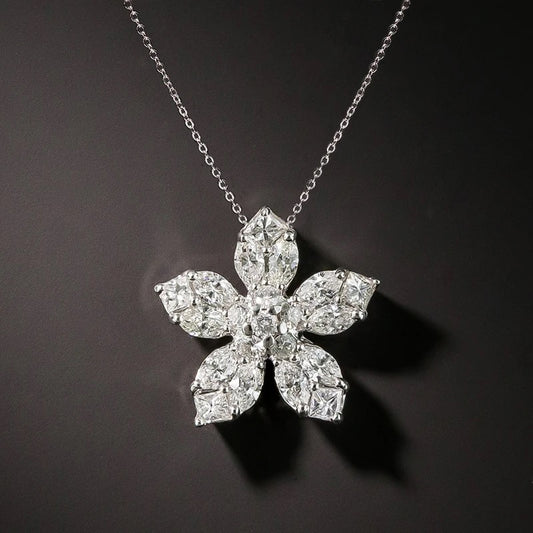 Eternity Crystal Flower Necklace