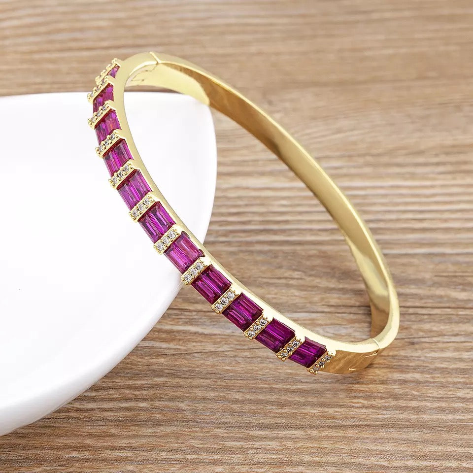Luxury Geometric Zircon Bracelet Bangles