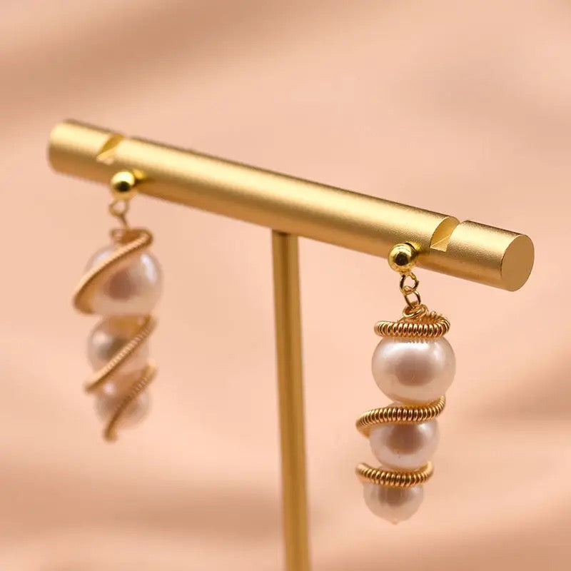 Fresh Water Pearls Drop Earrings