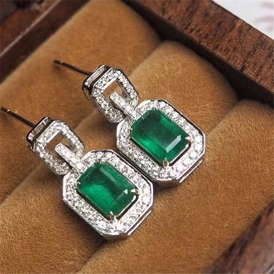 Trendy Green Dangle Earrings