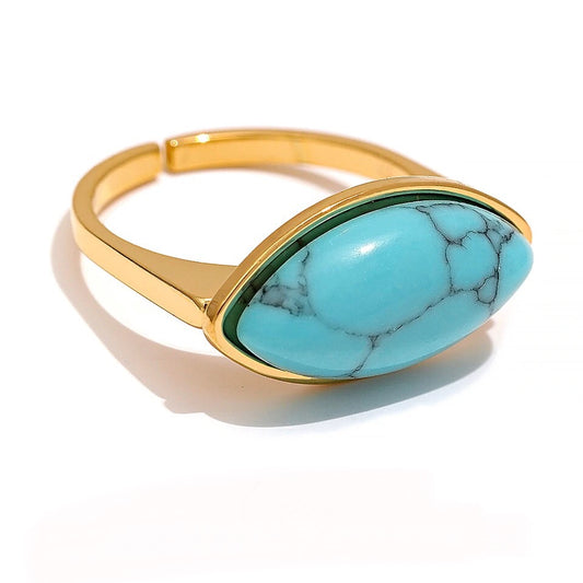 Natural Turquoise Stone Ring