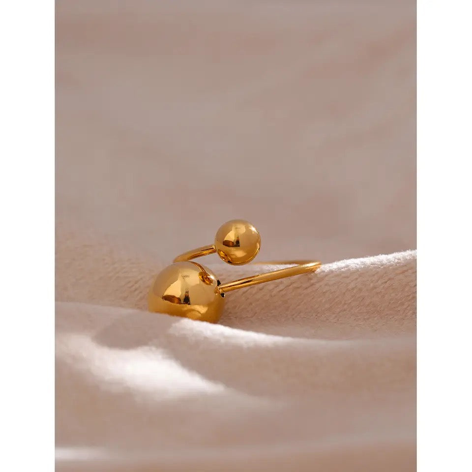 Ball  Statement Adjustable Ring